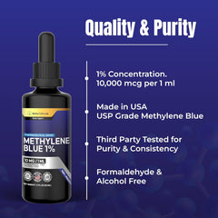 *BUY 3, GET 1 FREE* Methylene Blue USP Grade - 10mg per Dropper Healthcare Vitamin Supplement Fitness Dietary Vitamins natural detox cleanse brain health