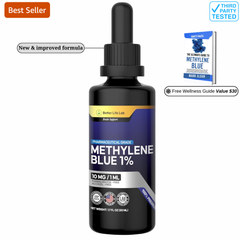 *BUY 3, GET 1 FREE* Methylene Blue USP Grade - 10mg per Dropper Healthcare Vitamin Supplement Fitness Dietary Vitamins natural detox cleanse brain health