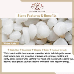 Buddha Stones Natural White Jade Luck Bracelet