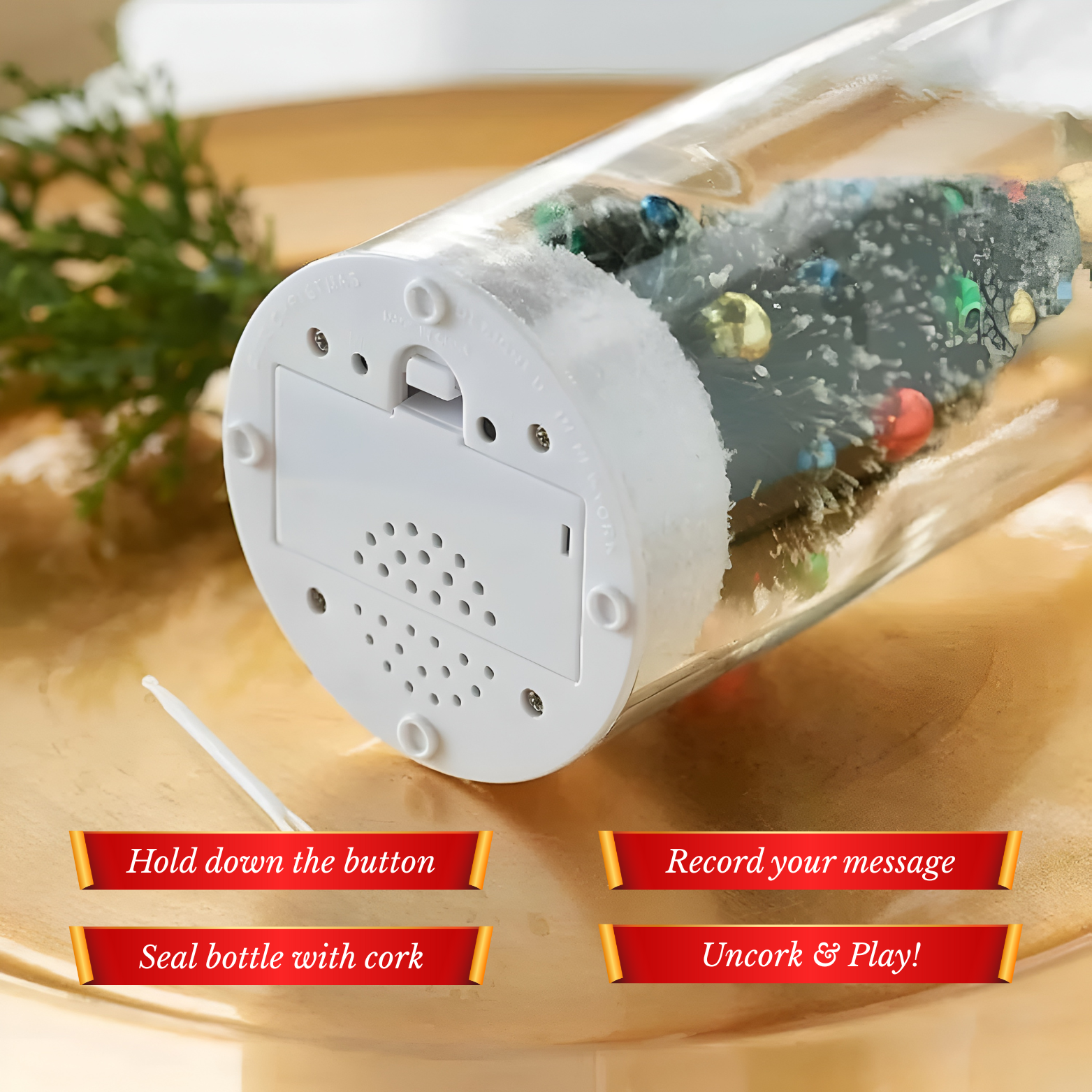 Recordable 8 Christmas Tree Bottle - Making Christmas Personal Again